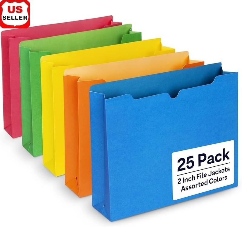 Durable Expandable File Folders Color Coded Document Organizer Secure Storage US