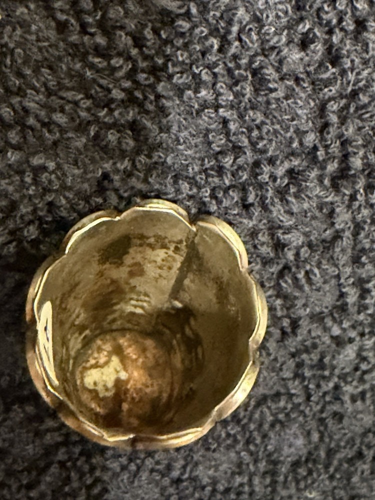 Mexican Silver Thimble with Wire Scroll Base – Vintage Sewing Thimble