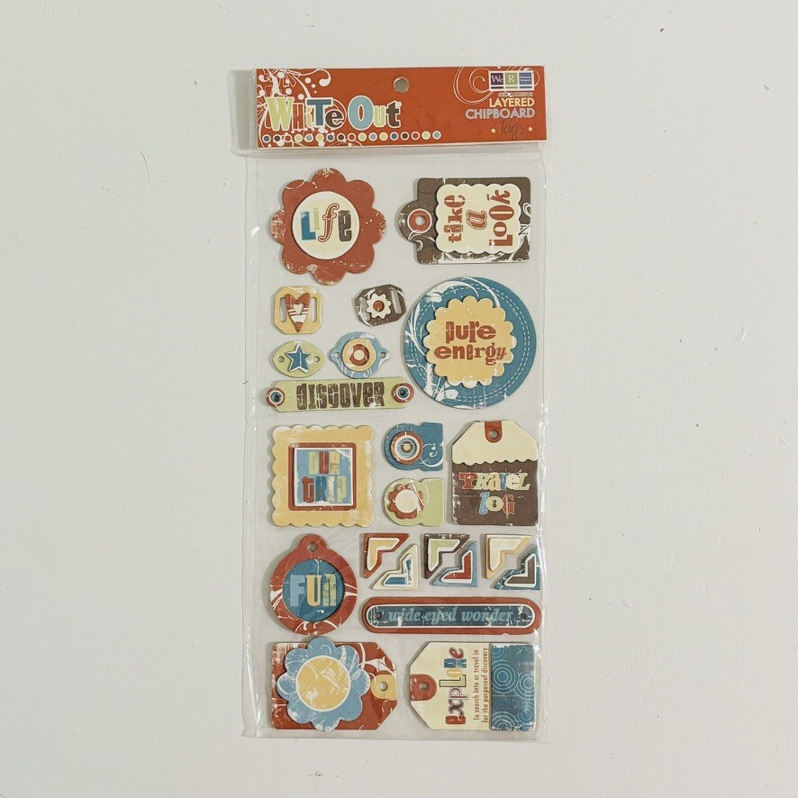 White Out Layered Adhesive Chipboard (Explore)