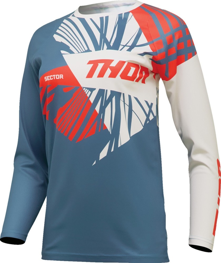 Thor Sector Split Womens MX Offroad Jersey Blue/White