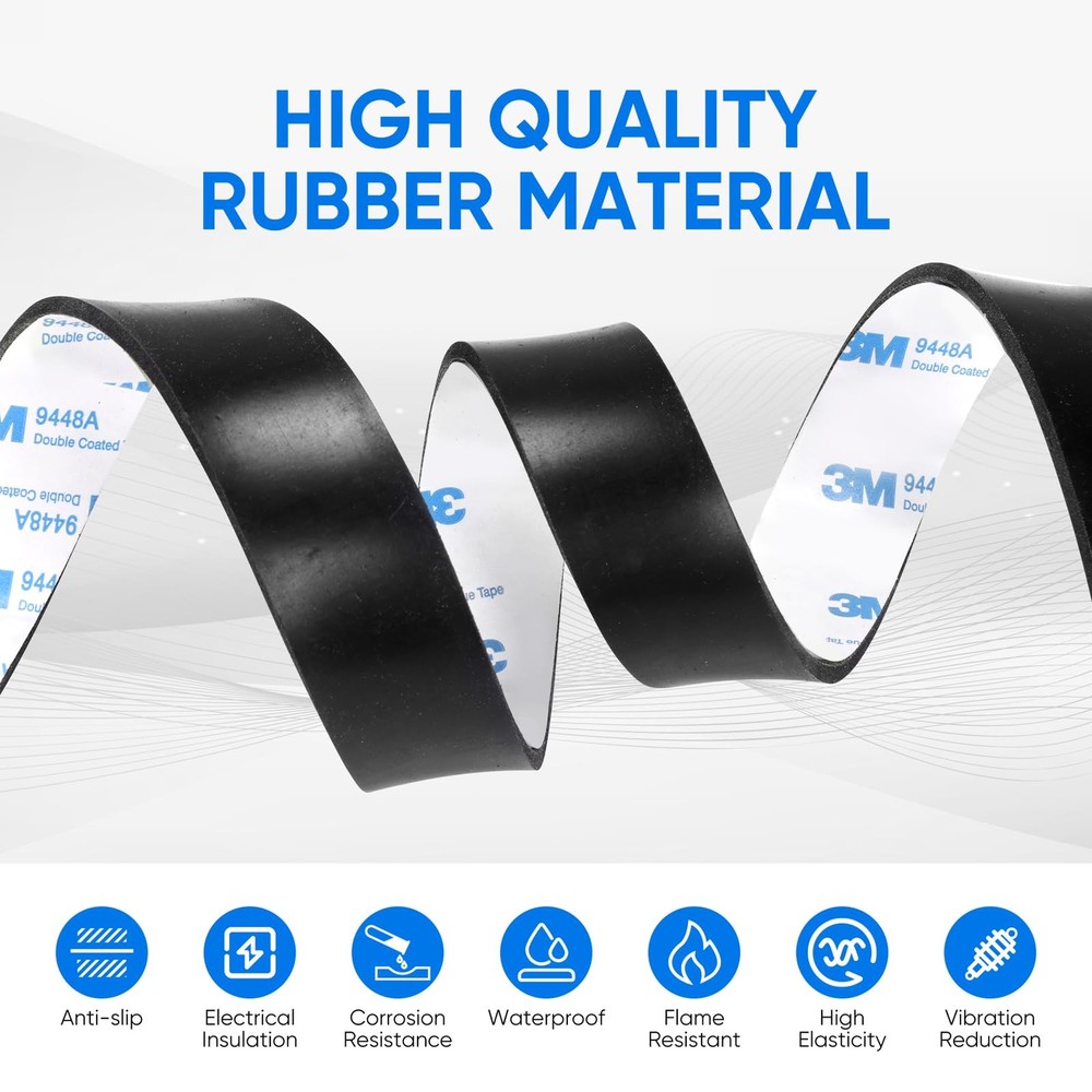 Rubber Strips, Solid Rubber Sheets Self Adhesive Neoprene Rolls & Strips for ...
