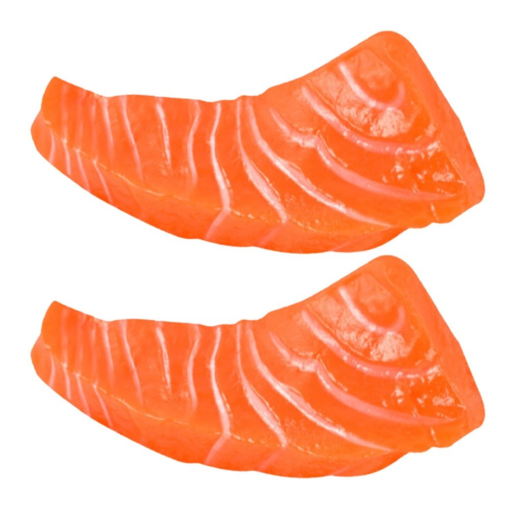 2 Pcs Simulated Salmon Props Artificial Food for Display Fish Models