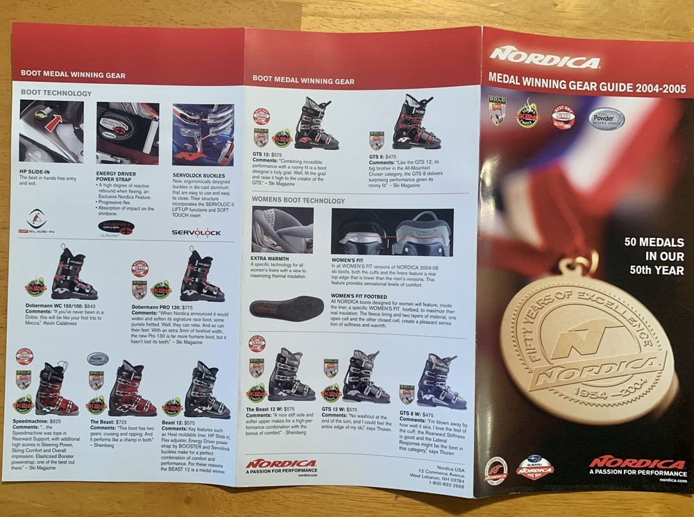 2004-2005 NORDICA SKI & BOOT Catalog Brochure