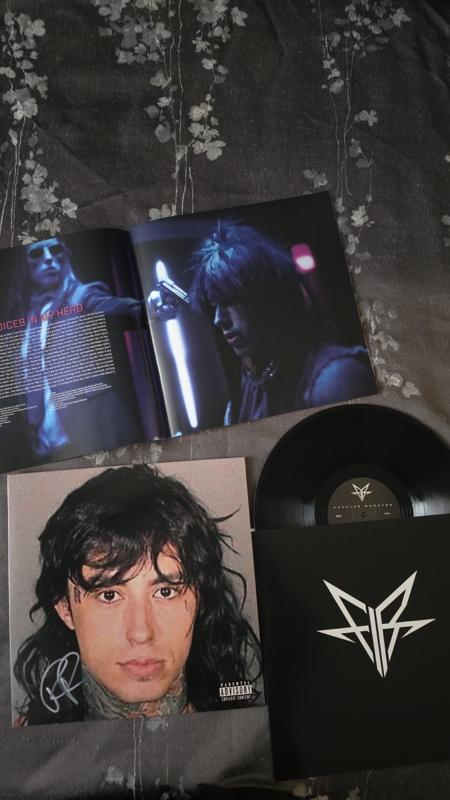 Ronnie Radke Signed Popular Monster Vinyl Record (Black) Falling in Reverse