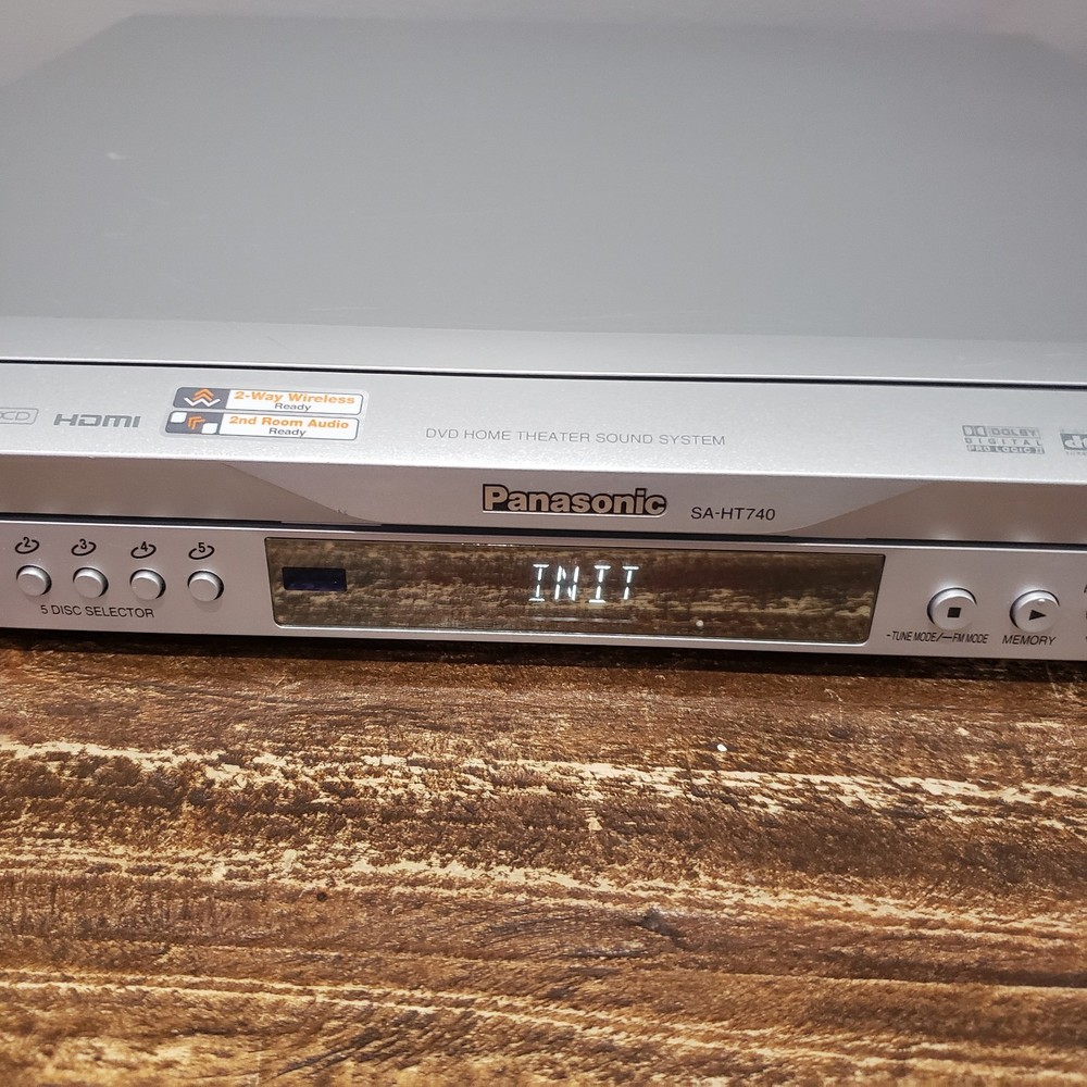 Panasonic 5 Disc Changer SA-HT740 Home Theater System DVD/CD Player Tested