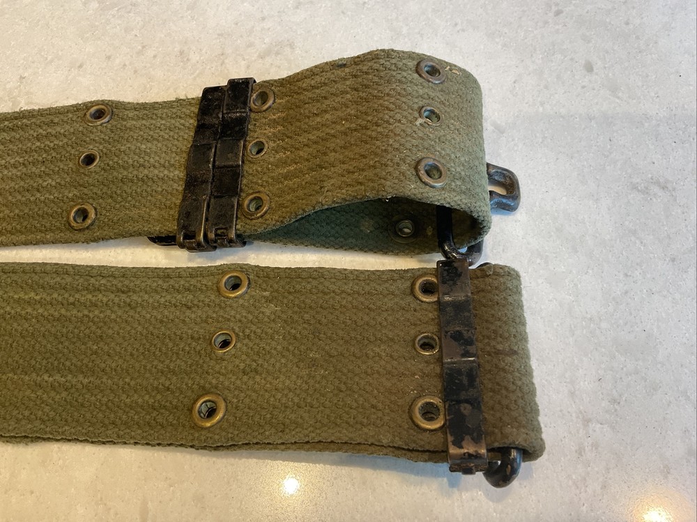 Vintage Military Web Belt Adjustable Marked