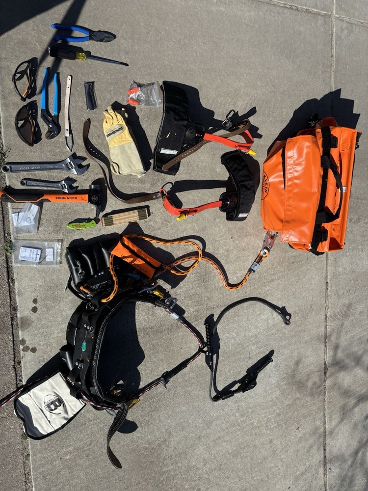 Bashlin Klein Tools Madi Lineman Belts Harnesses Tool Bag Accessories Lot