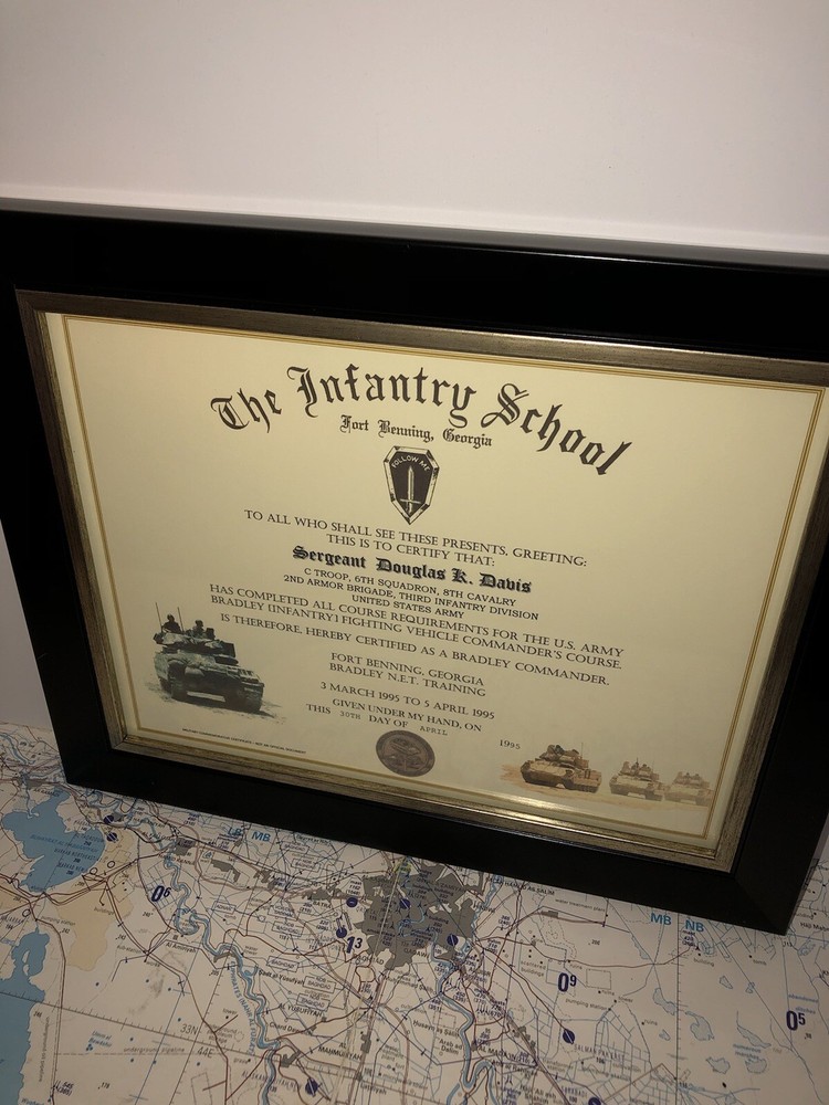 ARMY - INFANTRY SCHOOL / BRADLEY COMMANDER'S COURSE CERTIFICATE