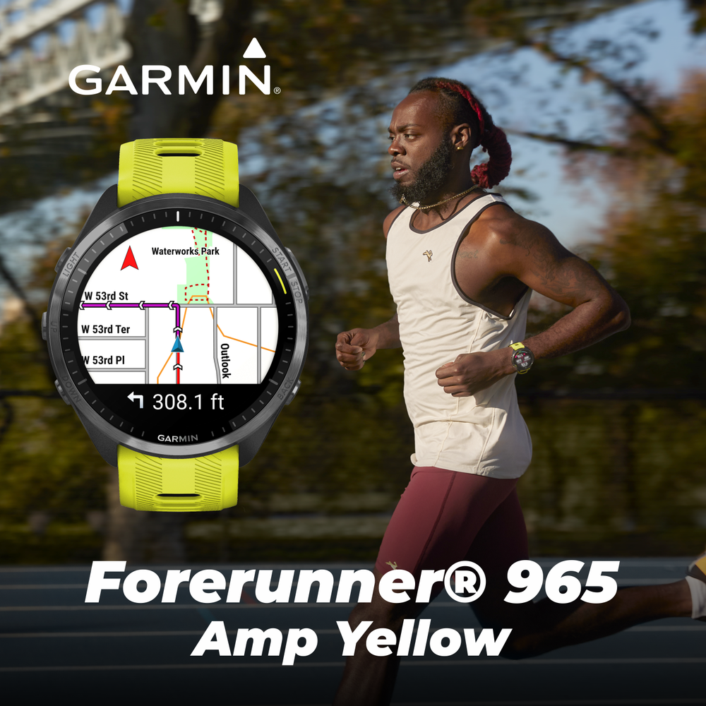 Garmin Forerunner 965 GPS Running Smartwatch AMOLED Yellow Titanium