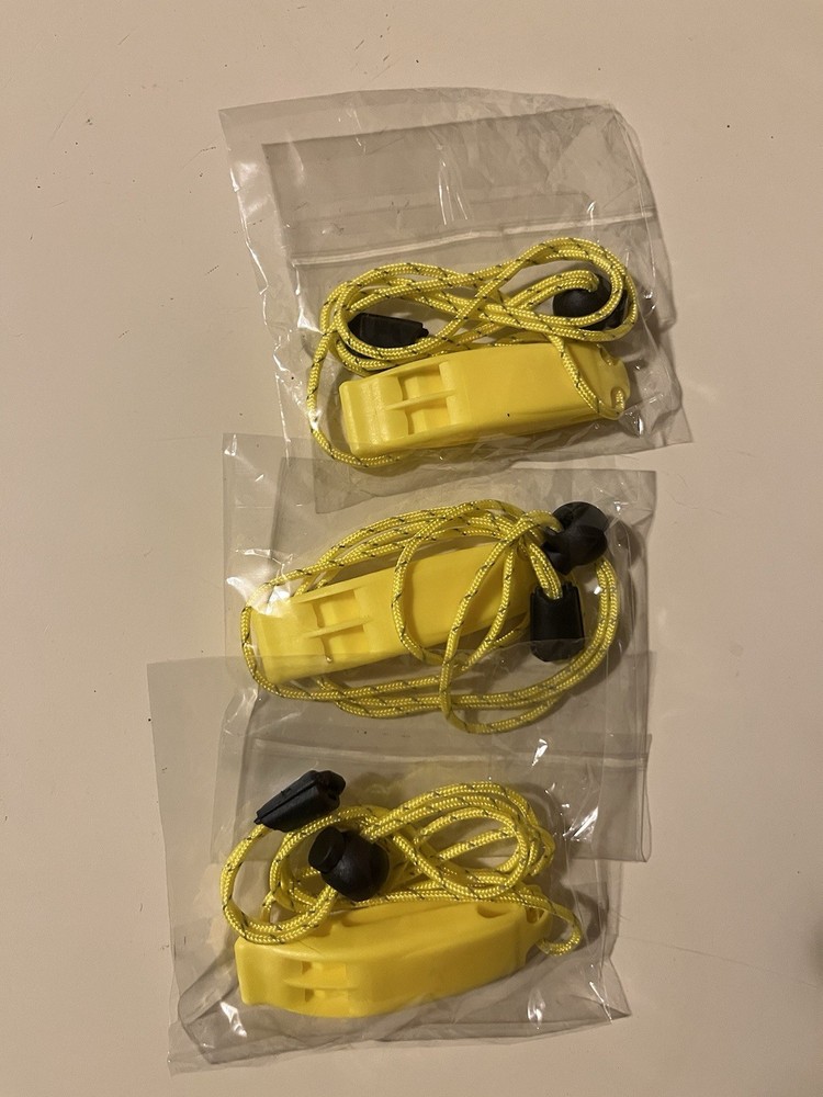 3 Yellow Whistles Clip