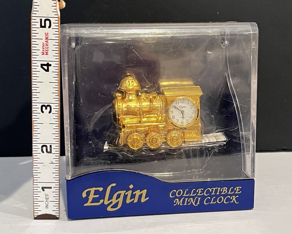 Elgin Collectible Mini Clock Train. Excellent Condition, Needs New Battery