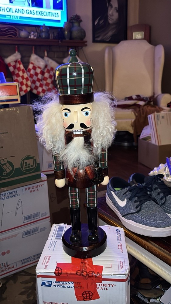 Creative Design Nutcracker Brown & Black Plaid Soldier 15”