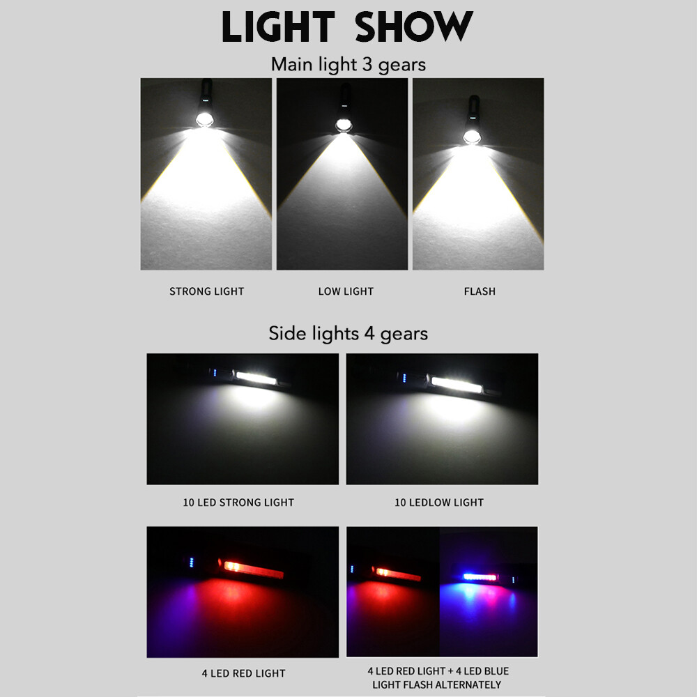 1000000 Lumens Rechargeable Super Bright LED Tactical Flashlight LED Work Light
