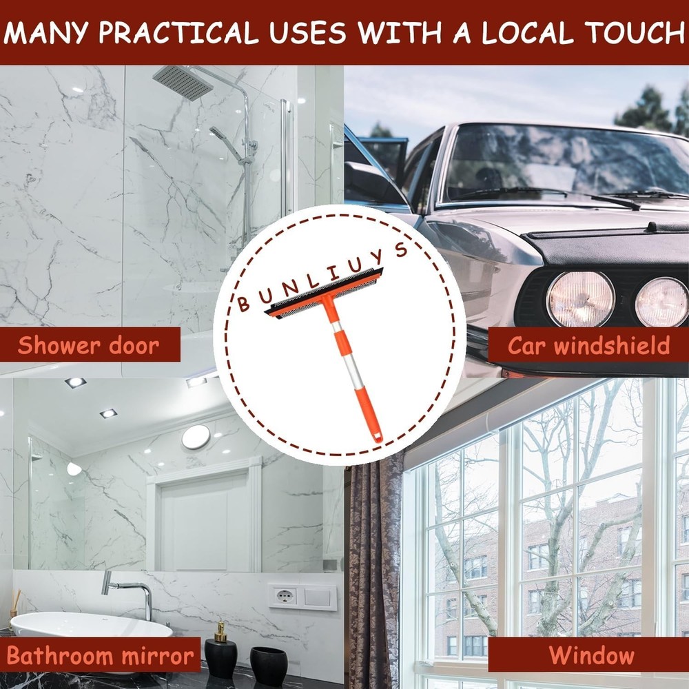 Window Squeegee For Window Cleaning With Retractable Pole Squeegee Window 20"