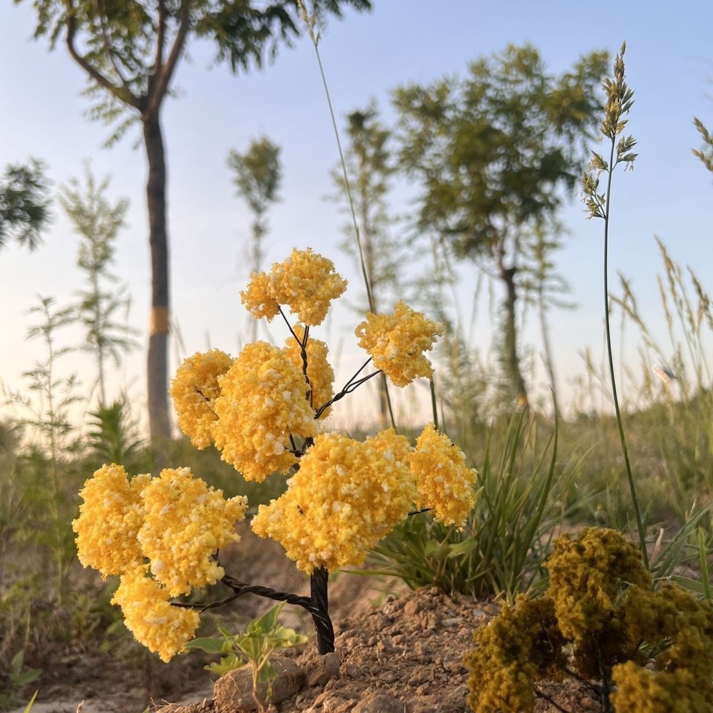 15cm Wire Flower Tree Model Tree Artificial Tree Diorama Landscape Material