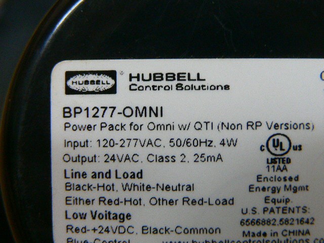 Hubbell Bp1277 Omni Ceiling Sensor