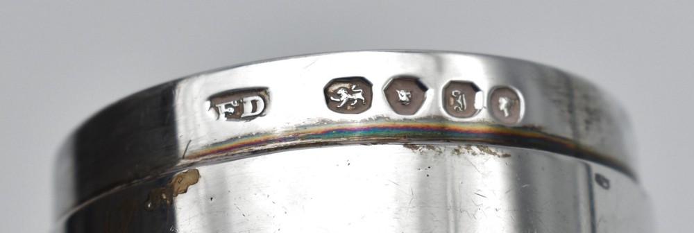 Antique Early Victorian Solid Silver Pill Box Snuff Pyx Box 1844