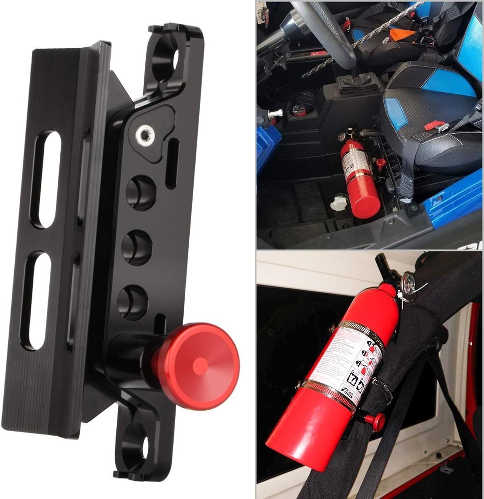 Fire Extinguisher Mount Holder Quick Release Roll Bar with 4 Fixing Clips New US