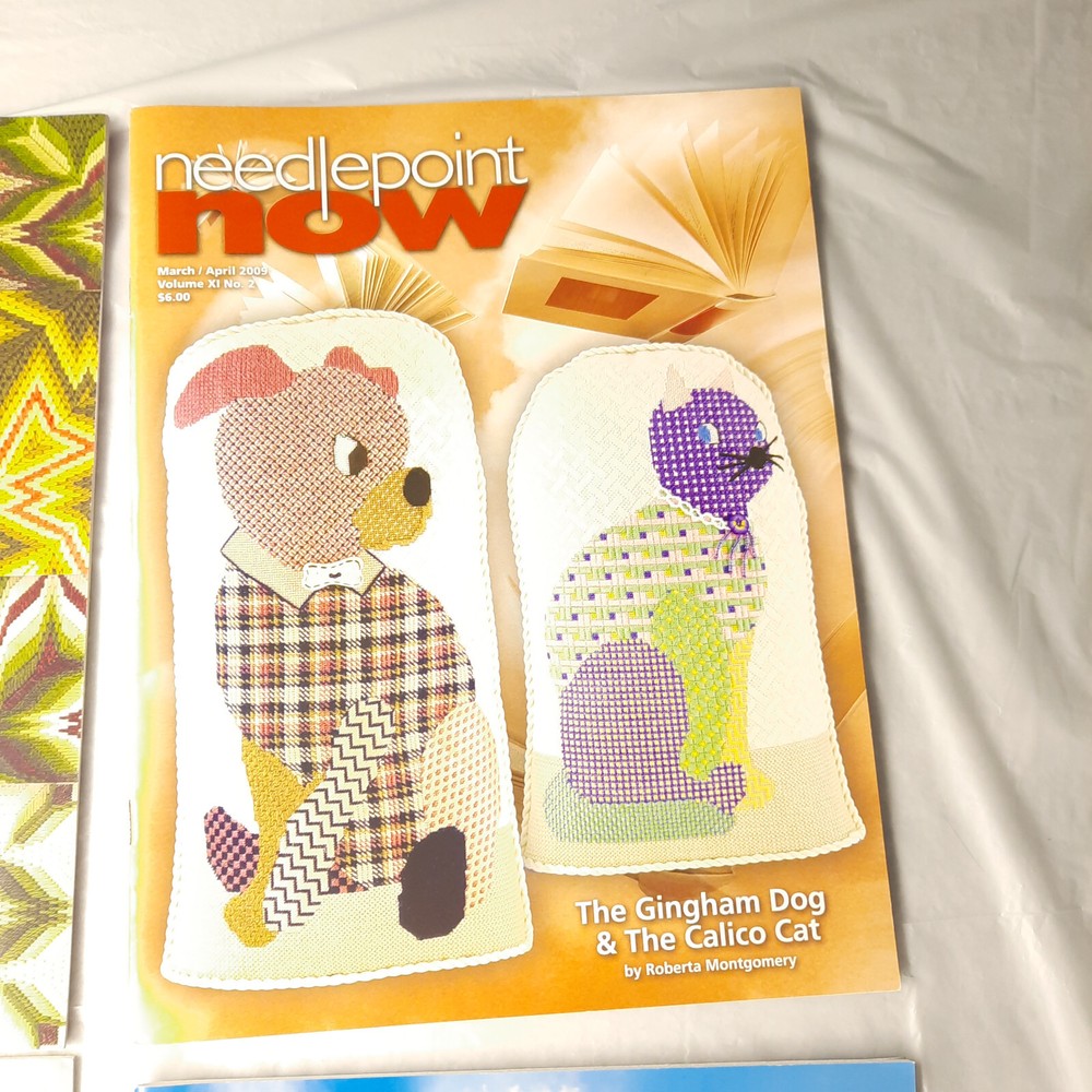 5 Needlepoint Now Magazine Issues 2008 and 2009 mixed set
