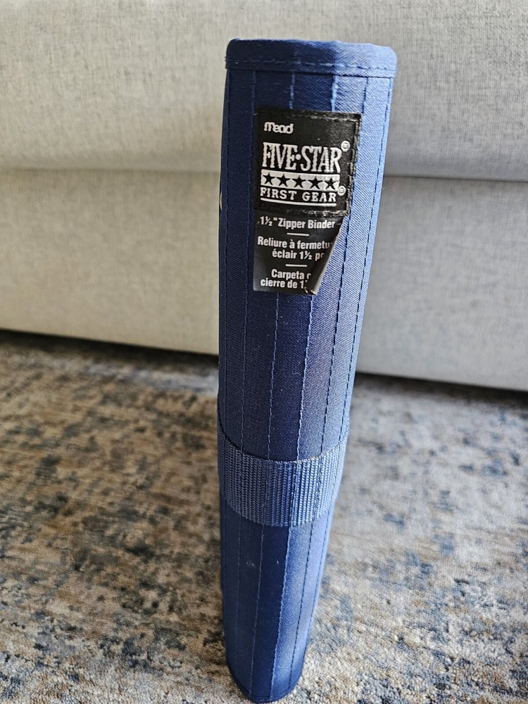 Vintage Mead Five Star Zipper Binder