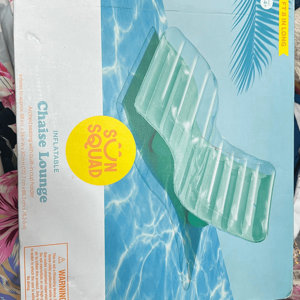 Chaise Pool Float Lounge Green - Sun Squad