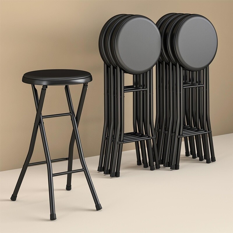 2 Pack Folding Stool Portable Multi-Purpose Seat Lightweight Padded Easy Storage