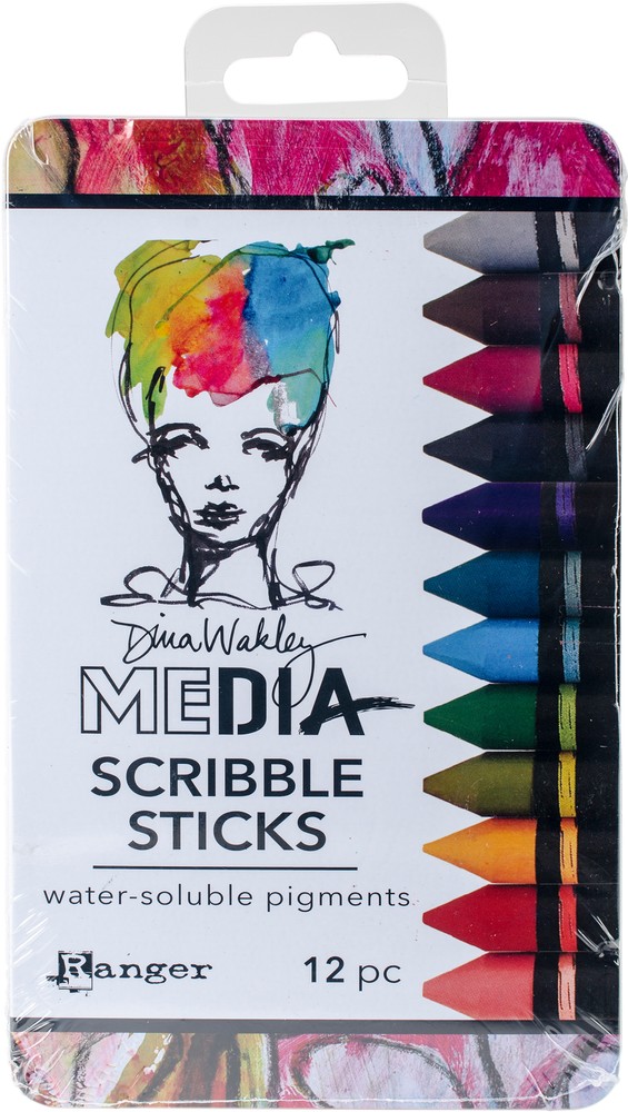Dina Wakley Media Scribble Sticks 2-12/Pkg