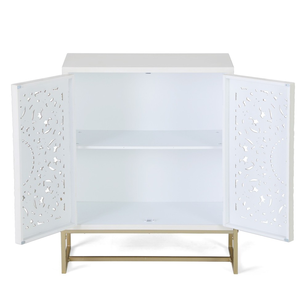 PHI VILLA Accent Storage Cabinet with 2 Doors Buffet Sideboard Entryway Cabinet