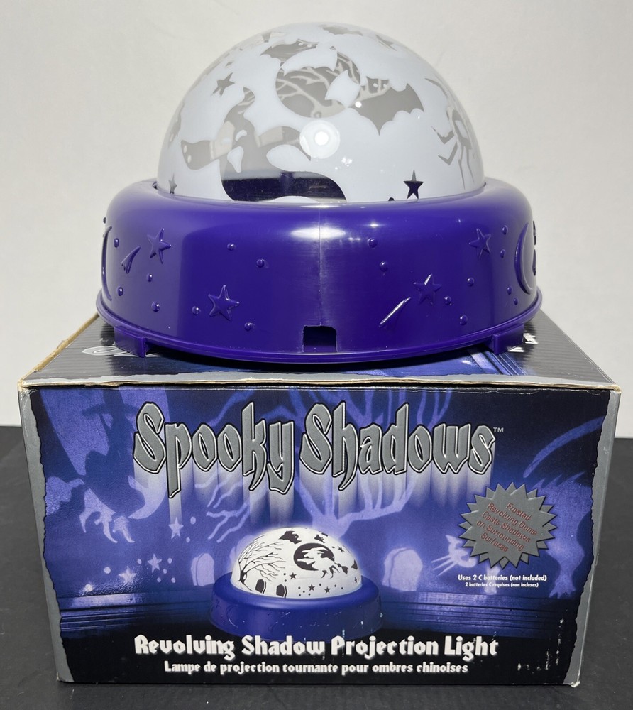 Spooky Shadows Projection Light Halloween Witch Graveyard 2001 Tested & Working