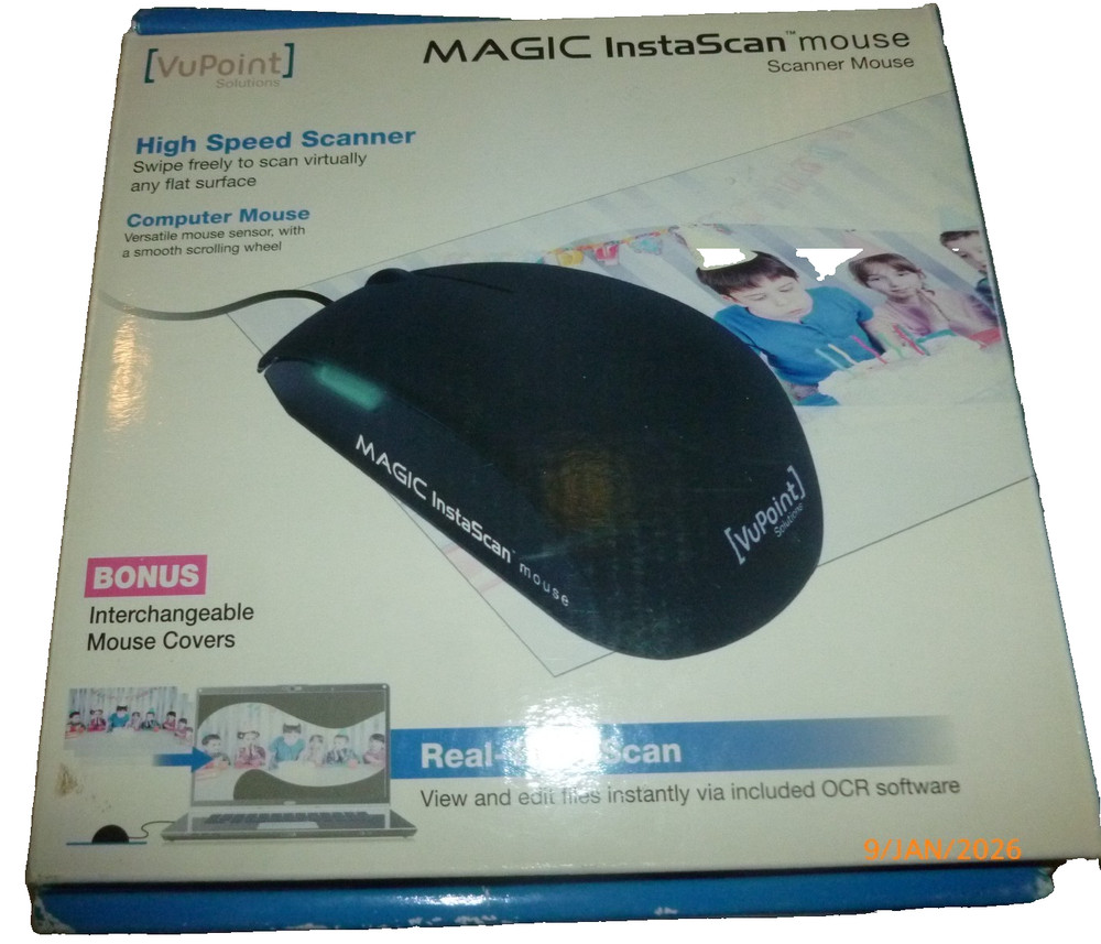Vupoint Magic InstaScan Mouse Scanning Mouse with Interchangeable Covers