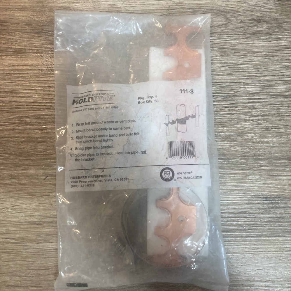 Holdrite 111-S Prefab Copper Pipe Support Sink Kit
