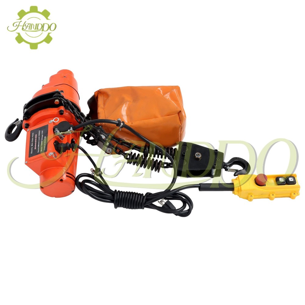 2200lbs Electric Chain Hoist 110V 10ft Lifting Height,10ft Wired Remote Control