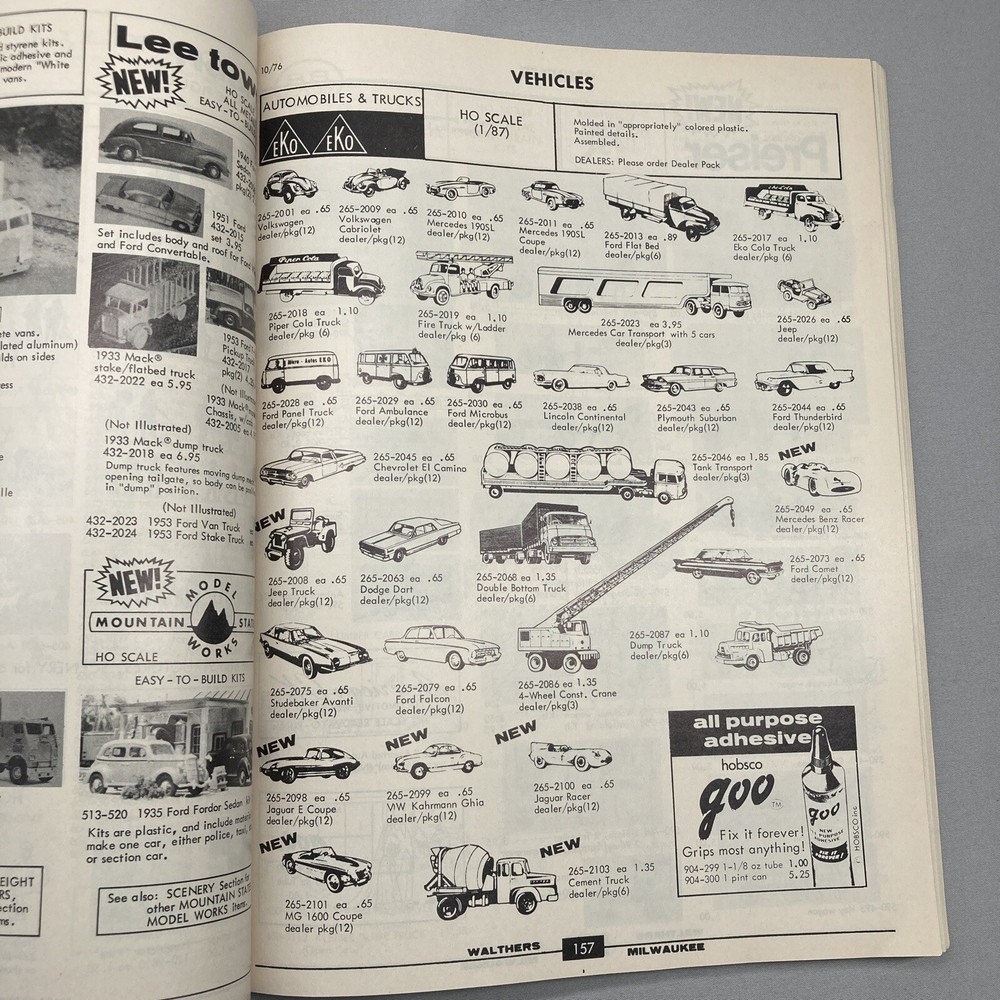 Walthers HO Scale Model Railroad Catalog 1977 Craft Train Reference Manual