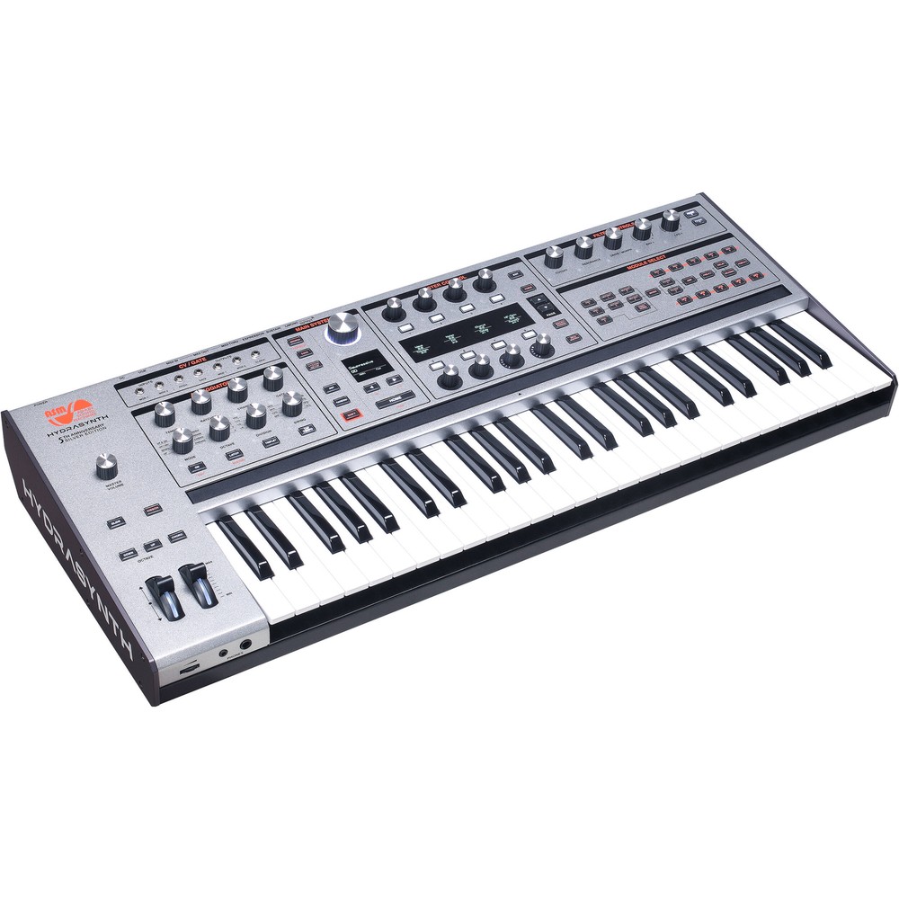 ASM Hydrasynth Keyboard 8-Voice Synthesizer - Limited-Edition Silver