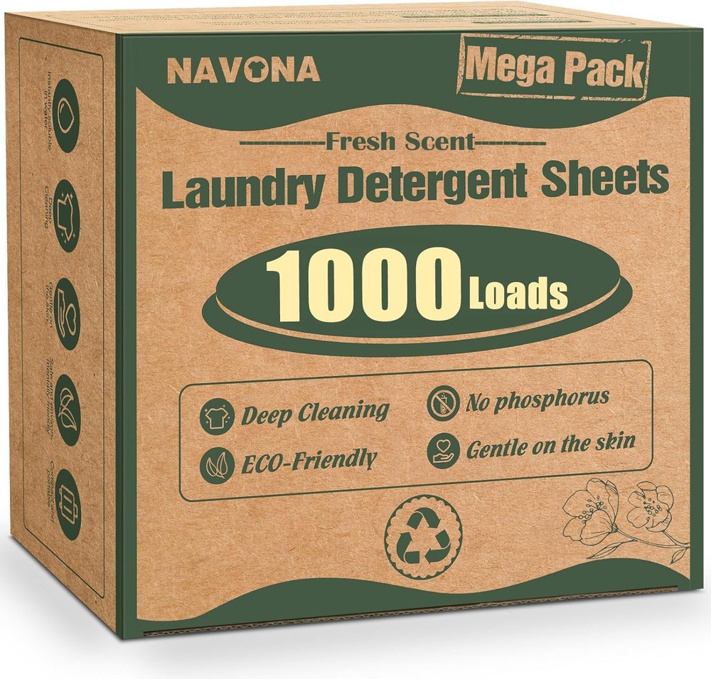 1000 Loads Mega Pa Laundry Deternt Sheets, Eco-friendly Laundry Sheets