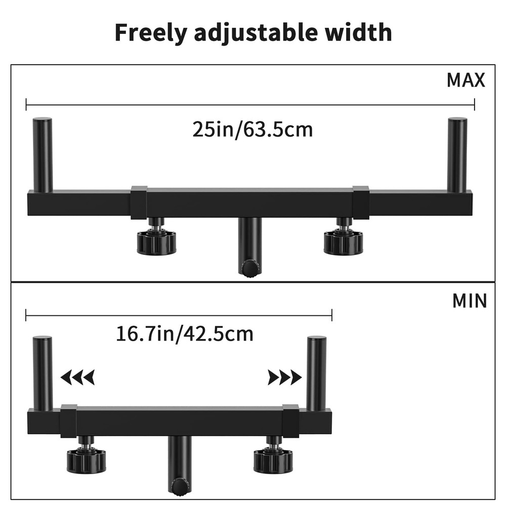 Dual Speaker Mounting Fork Bracket - Adjustable Width 16"-22" Set of 2 Dual