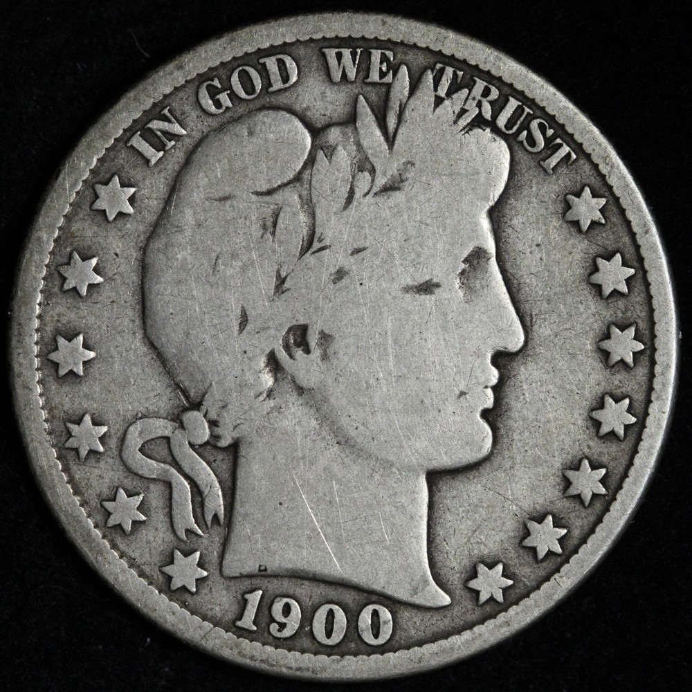 1900 Barber Silver Half Dollar VG+ E229 ZZCE