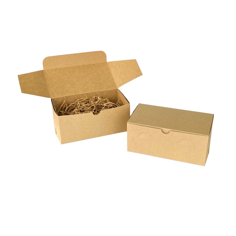 30 Brown Kraft Bakery Boxes 9x5x4 Lock & Tab No Window