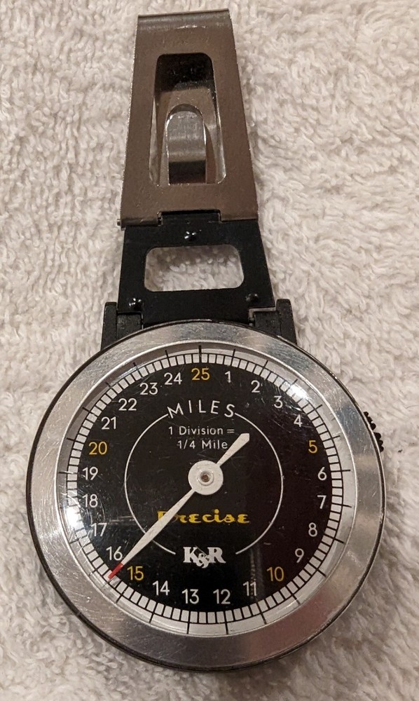 Vintage K&R Precise Pedometer with Clip 