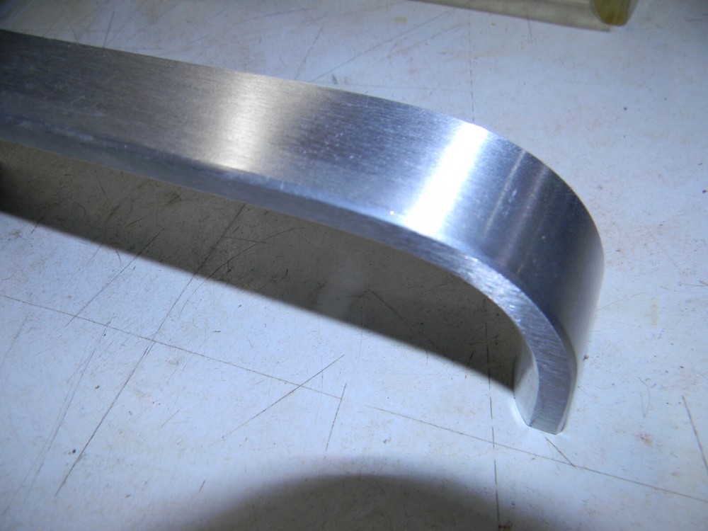 Satin Aluminum 7.5" Oval 1" Wide Solid Handle Pull Push