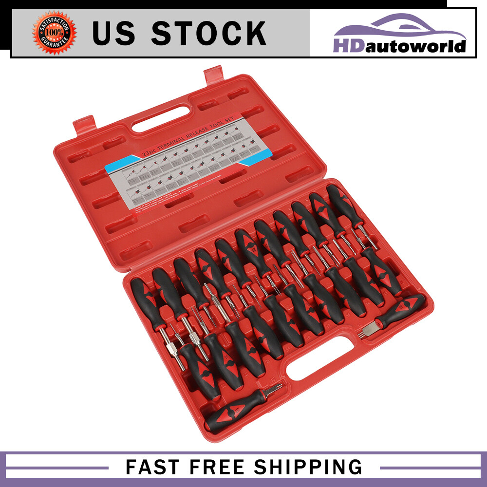 23PCS UNIVERSAL TERMINAL CONNECTOR RELEASE TOOLS KIT EXTRACTOR REMOVAL TOOLS SET