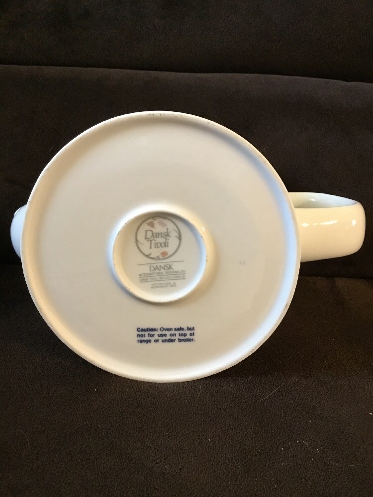DANSK BELLES FLEUR GRAY 6 CUP COFFEE POT EUC