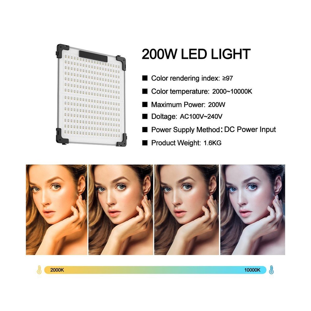 GVM B200C 200W RGB Foldable LED Fabric Video Light Panel #GVM-B200C