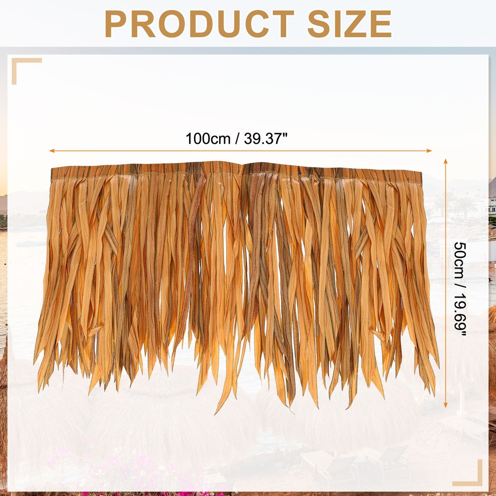 40" x 20" Artificial Palm Straw Rolls for Garden, Corn Leaf Mix