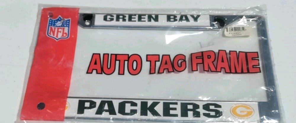 Green Bay Packers License Plate Frame Chrome