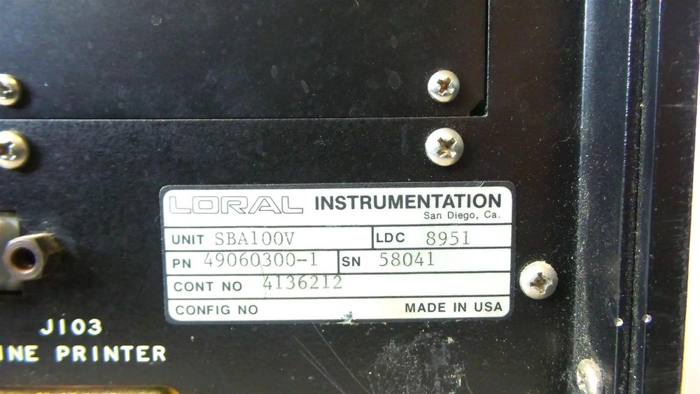 LORAL INSTRUMENTATION SBA100V DIGITAL DATA ANALYZER - Free shipping
