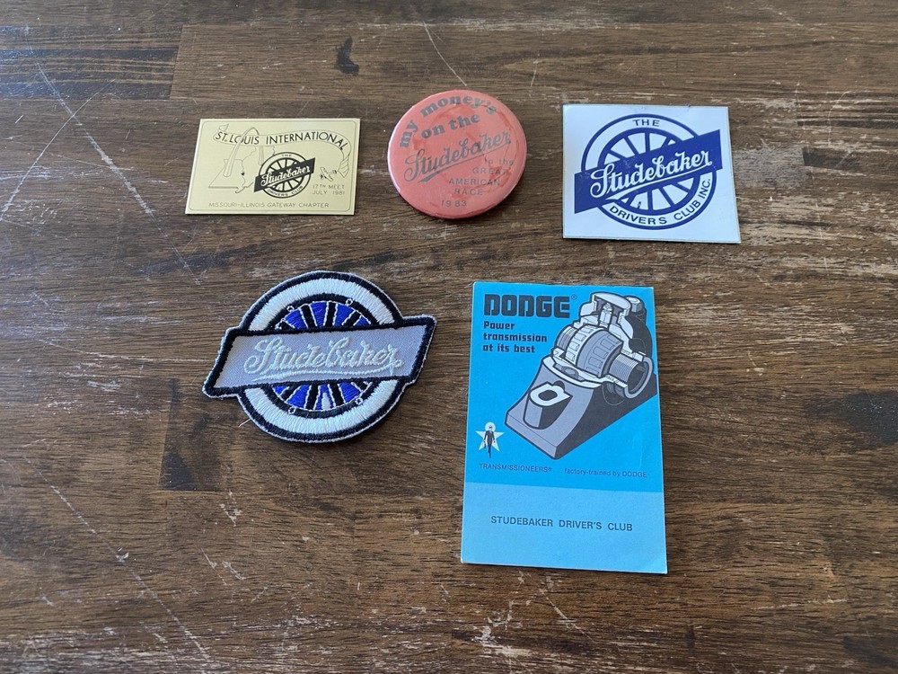 STUDEBAKER PATCH, STICKER, PLAQUE, DRIVERS CLUB, BUTTON CAR AUTO ADVERTISING