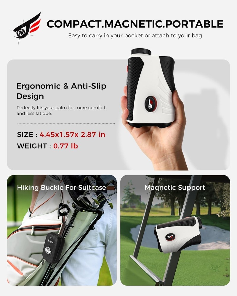 High-Performance Golf Laser Rangefinder - 7X Magnification