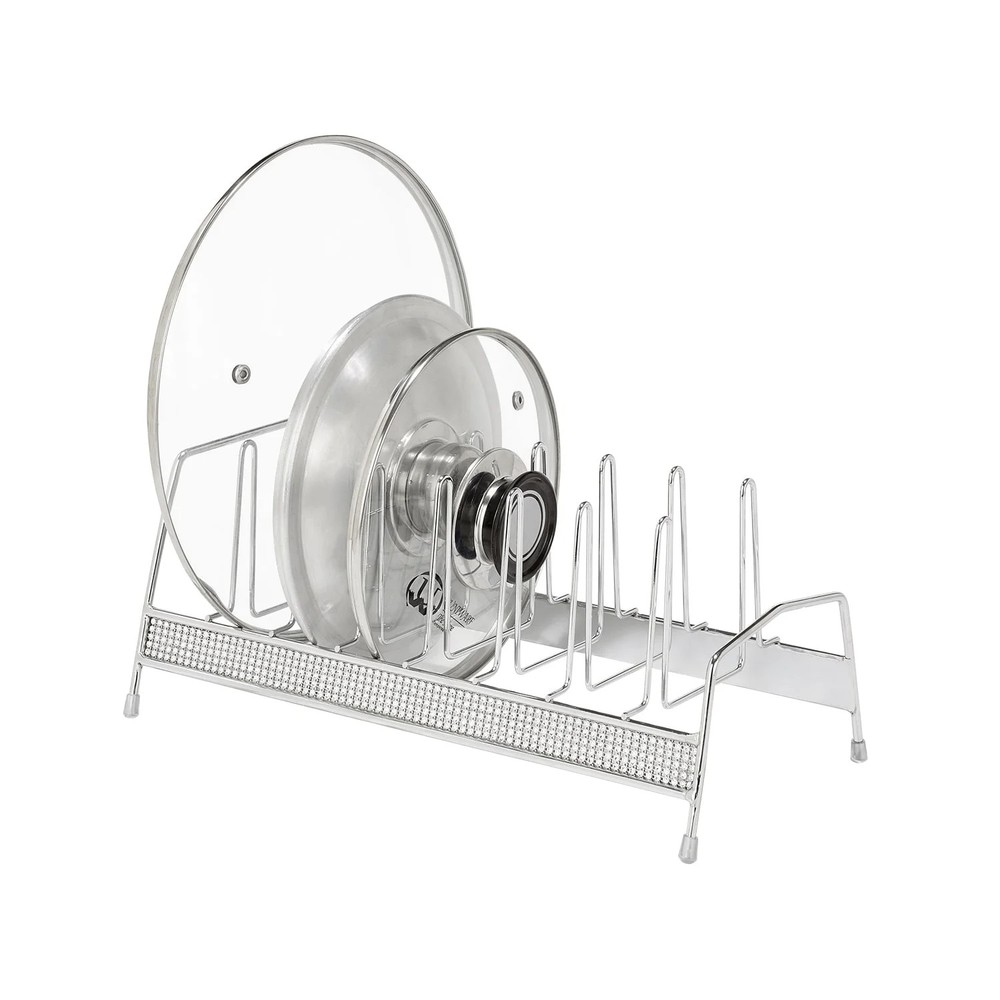 Kitchen Details Lid Organizer Chrome Pave Diamond Design