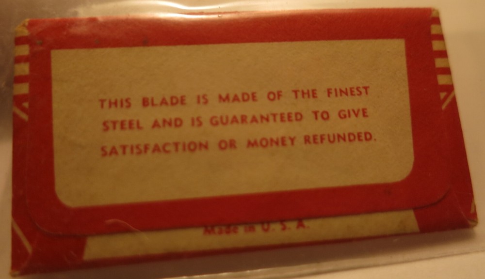 OLD STOREKEEPER Vtg Safety Razor Blade PRISTINE CONDITION